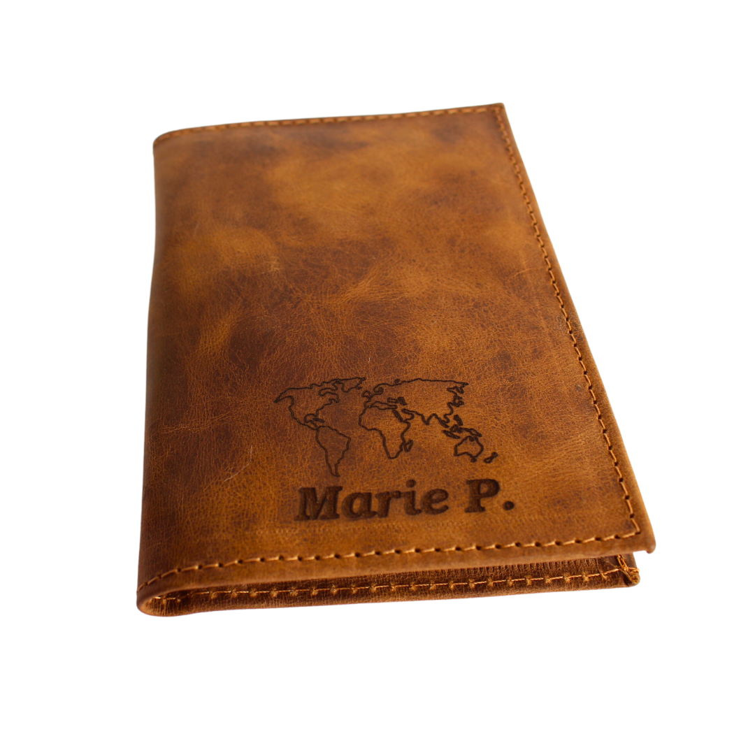 Porta Pasaporte de Cuero Personalizado
