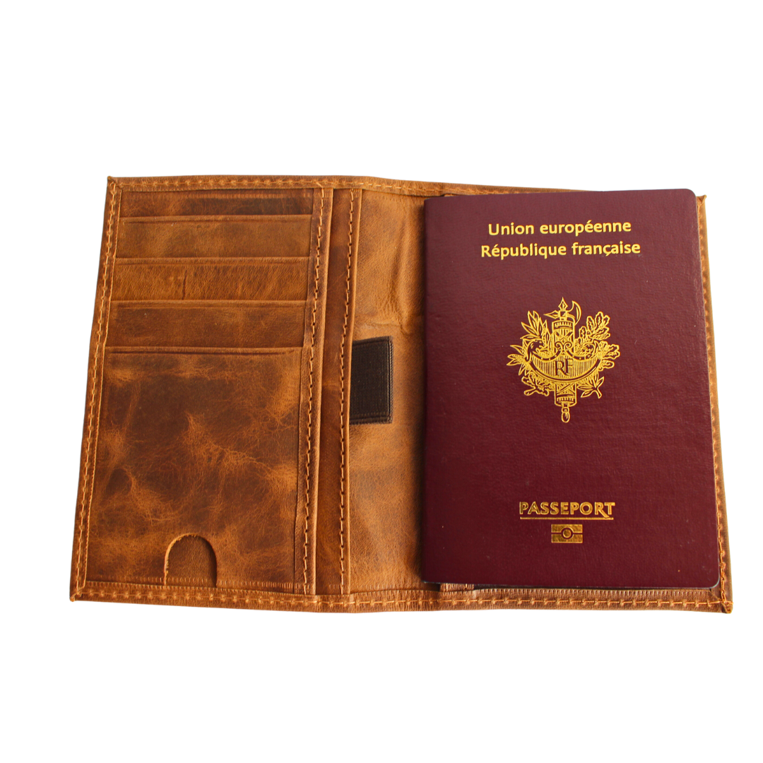 Porta Pasaporte de Cuero Personalizado