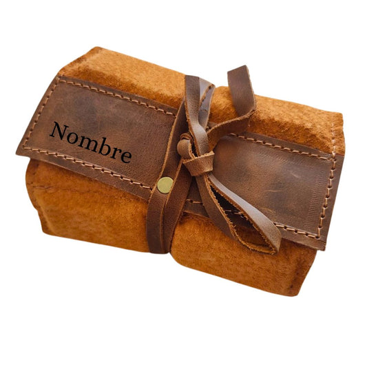 Dominó con funda de Cuero Personalizada
