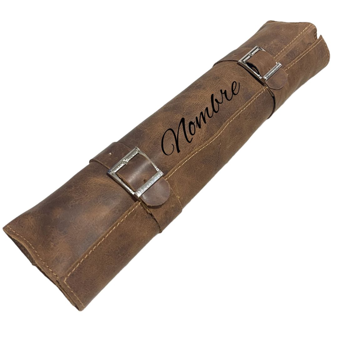 Kit Parrillero con Funda de Cuero Personalizada