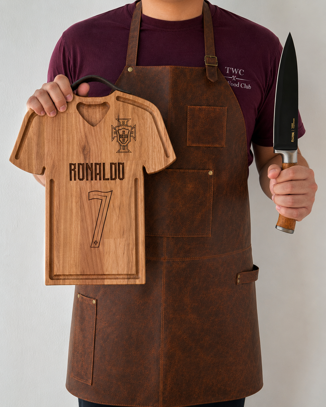 PACK PREMIUM FUTBOLERO = TABLA CAMISETA + PECHERA + CUCHILLO