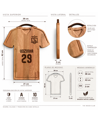 Tabla Camiseta Futbol Personalizada